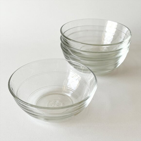 Duralex France Clear Tempered Glass Prep/Snack Bowl Set Of 4 - Picture 1 of 6